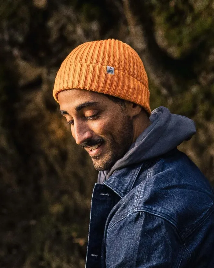 Passenger Beanies Fisherman 20 Recycled Cotton Beanie Apricot Apricot 8211 WomenMen