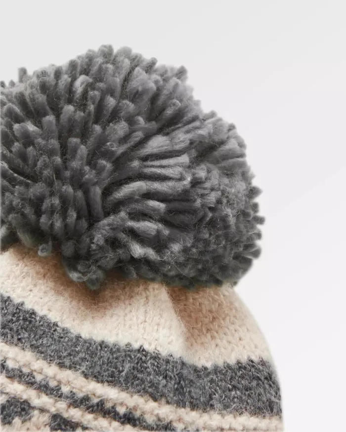 Passenger Beanies Lodge Recycled Bobble Hat Black Black 8211 WomenMen