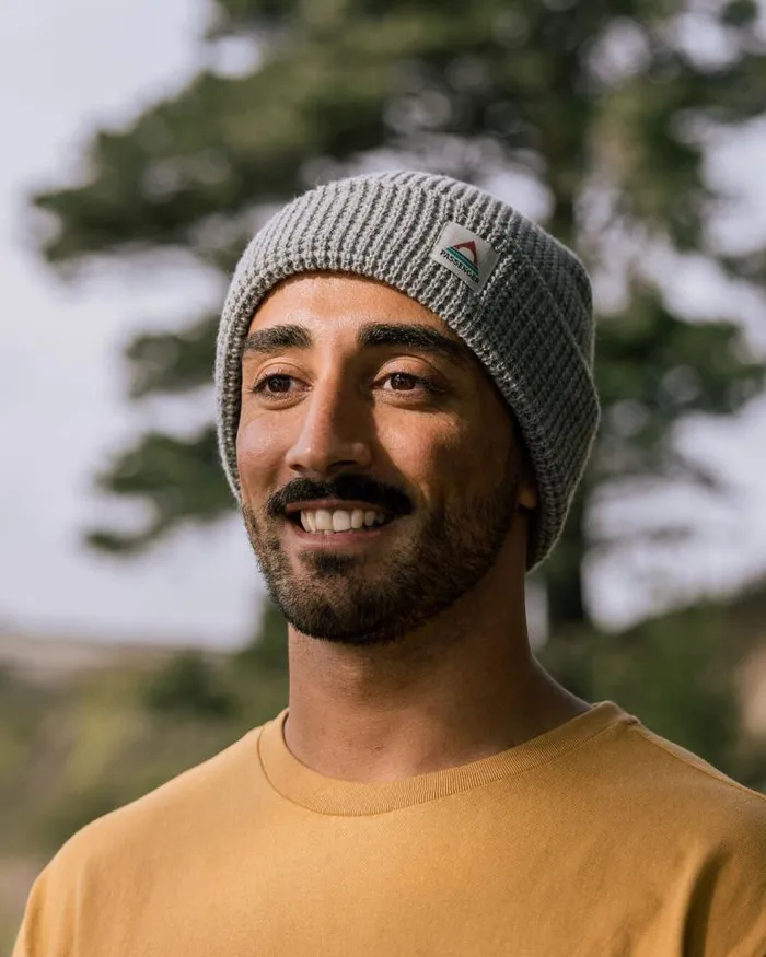 Passenger Beanies Moss Double Layer Recycled Waffle Beanie Grey Marl Grey Marl 8211 WomenMen