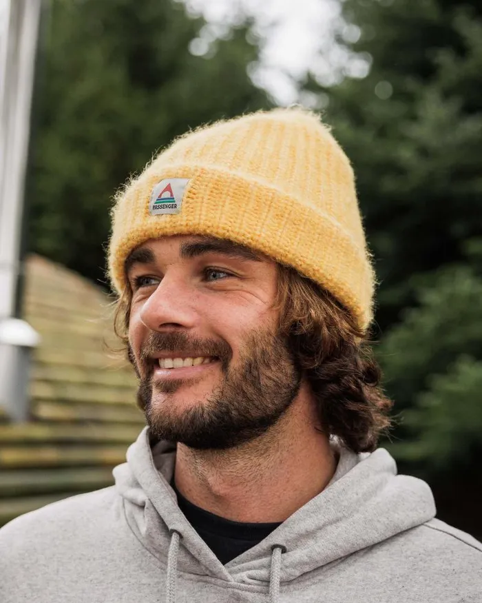Passenger Beanies Redwood Fleece Lined Recycled Beanie Ochre Yellow Ochre Yellow 8211 WomenMen
