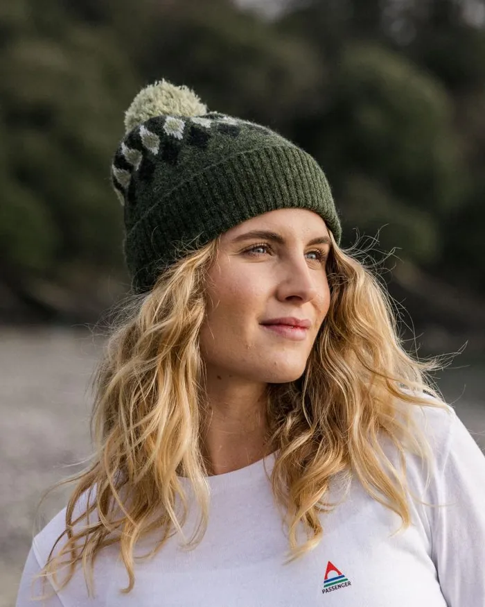Passenger Beanies Snowdrop Recycled Bobble Hat Khaki Khaki 8211 WomenMen