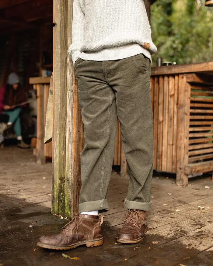 Passenger Bottoms Adventurer Cord Trouser Dusty Olive Dusty Olive 8211 Men
