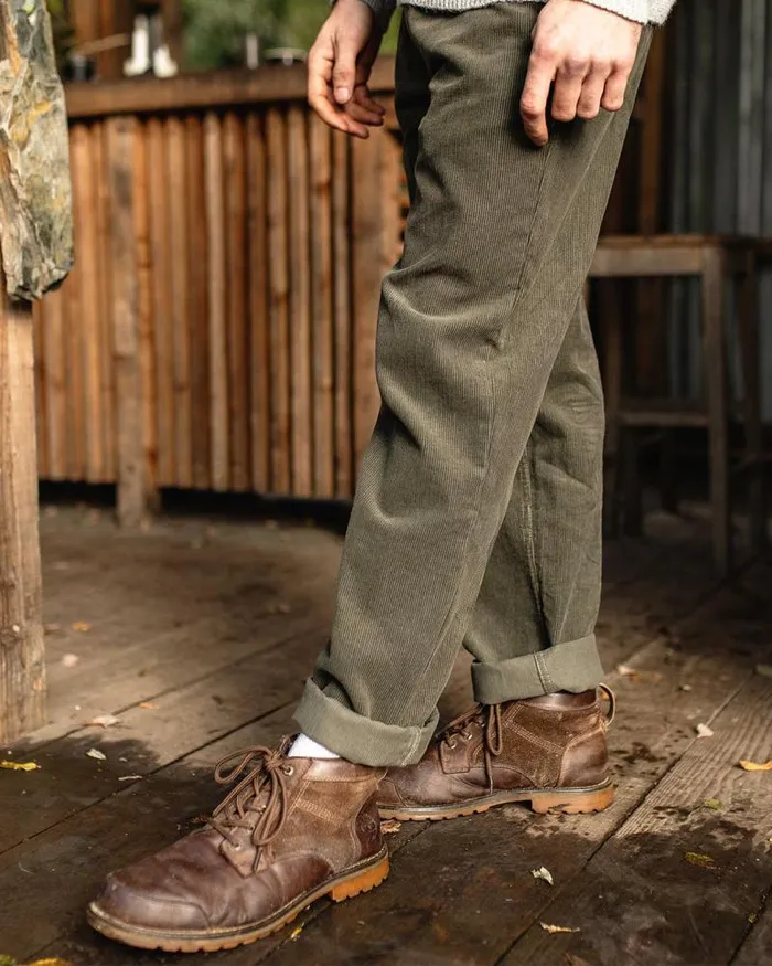 Passenger Bottoms Adventurer Cord Trouser Dusty Olive Dusty Olive 8211 Men