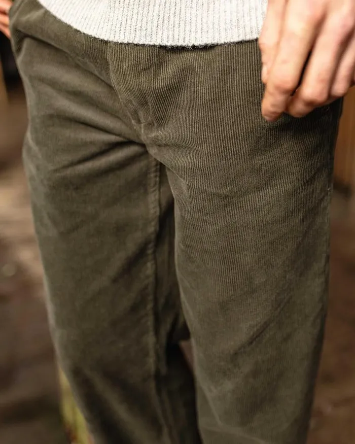 Passenger Bottoms Adventurer Cord Trouser Dusty Olive Dusty Olive 8211 Men