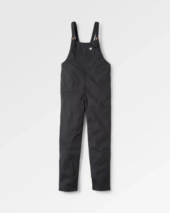 Passenger Bottoms Meadows Organic Cotton Dungarees Black Black 8211 Women