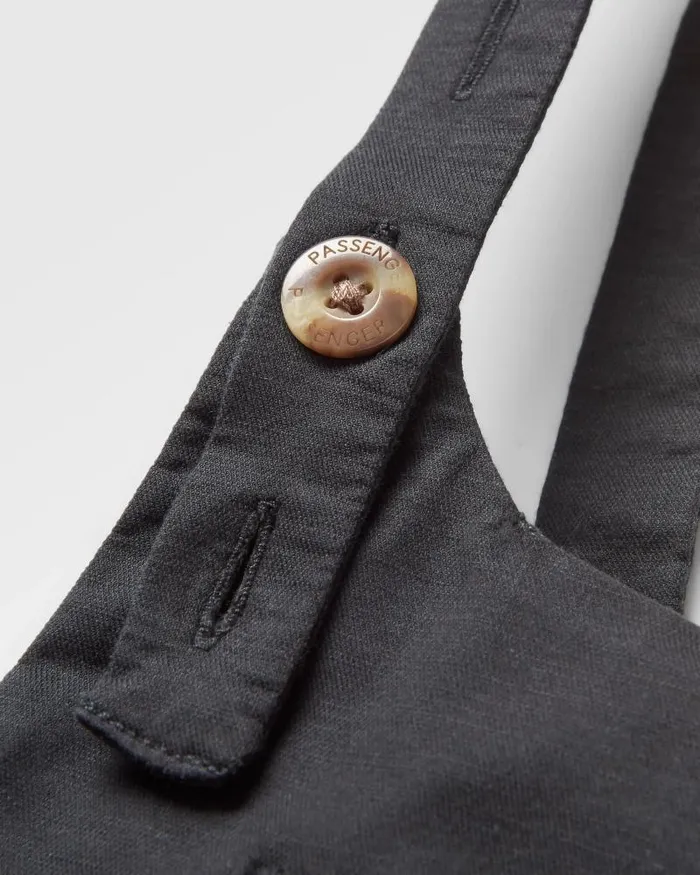 Passenger Bottoms Meadows Organic Cotton Dungarees Black Black 8211 Women