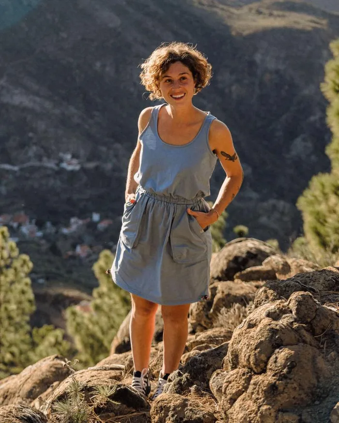 Passenger Bottoms Mesmorise Organic Cotton Dress Faded Denim Faded Denim 8211 Women