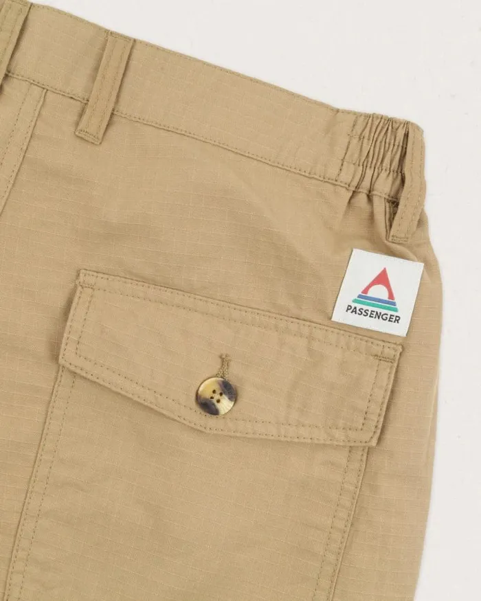 Passenger Bottoms Timeless Organic Cotton Crop Trouser Biscuit Biscuit 8211 Men