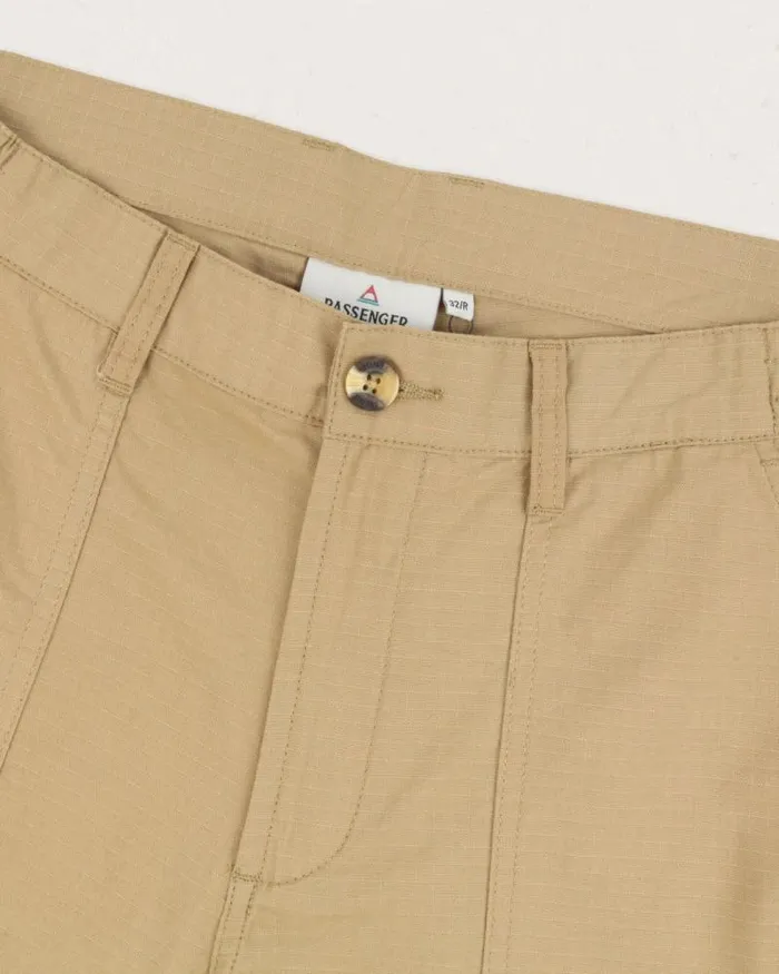Passenger Bottoms Timeless Organic Cotton Crop Trouser Biscuit Biscuit 8211 Men