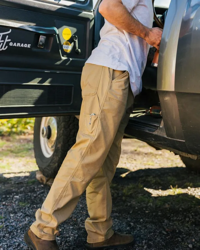 Passenger Bottoms Vantage Organic Cotton Canvas Trouser Biscuit Biscuit 8211 Men