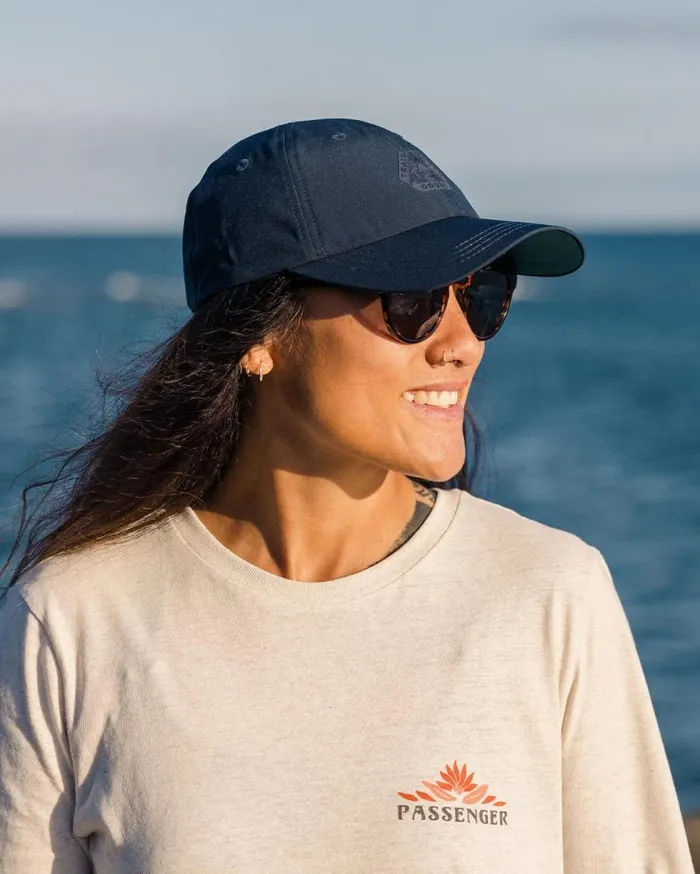 Passenger Caps and Hats Active Recycled 6 Panel Cap Dark Denim Dark Denim 8211 WomenMen