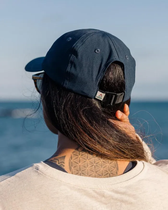 Passenger Caps and Hats Active Recycled 6 Panel Cap Dark Denim Dark Denim 8211 WomenMen