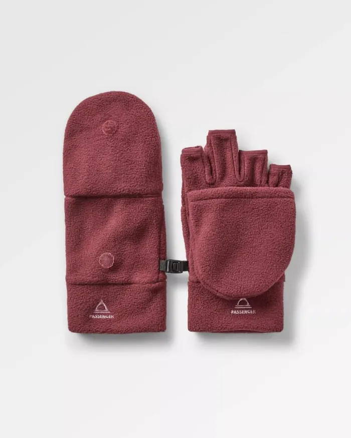 Passenger Gloves Stem Recycled Polar Convertible Mittens Wine Wine 8211 Women