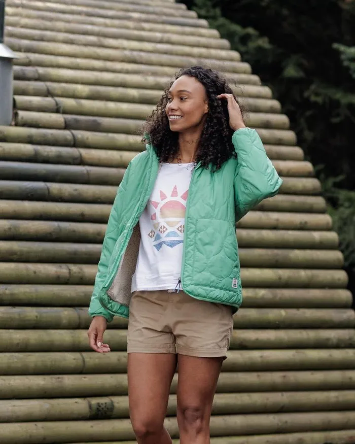 Passenger Jackets Earthy Recycled Sherpa Lined Insulated Jacket Green Spruce Green Spruce 8211 Women