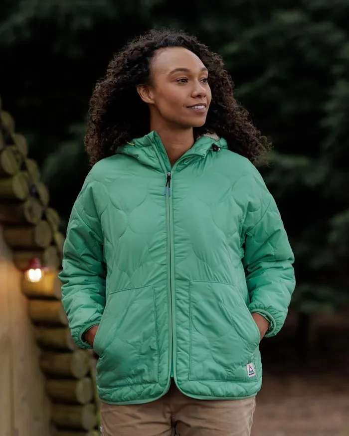 Passenger Jackets Earthy Recycled Sherpa Lined Insulated Jacket Green Spruce Green Spruce 8211 Women