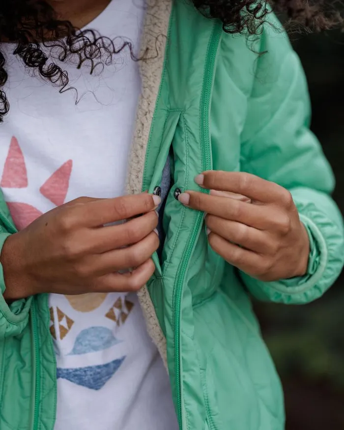 Passenger Jackets Earthy Recycled Sherpa Lined Insulated Jacket Green Spruce Green Spruce 8211 Women