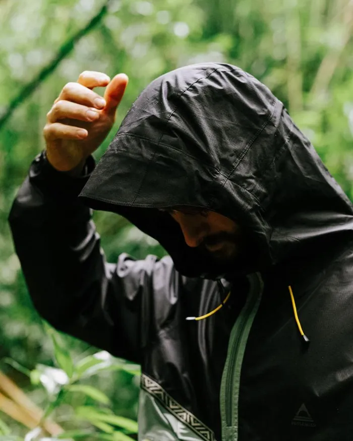 Passenger Jackets Flow 12 Zip Recycled Water Resistant Jacket True BlackPistachio True Blackpistachio 8211 Men