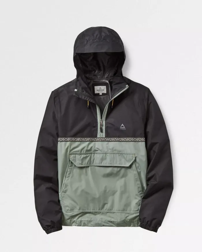 Passenger Jackets Flow 12 Zip Recycled Water Resistant Jacket True BlackPistachio True Blackpistachio 8211 Men