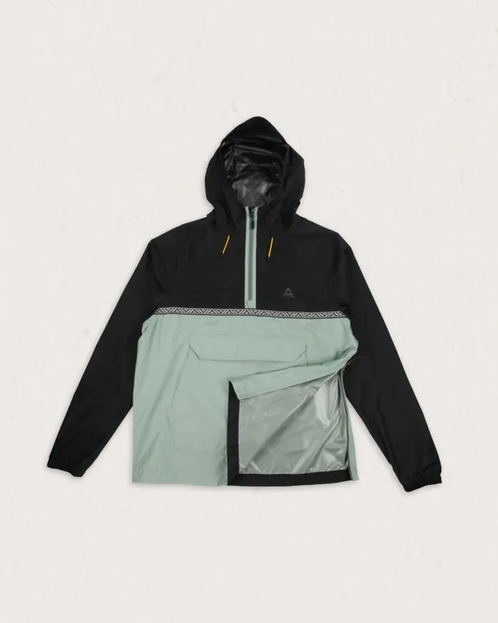 Passenger Jackets Flow 12 Zip Recycled Water Resistant Jacket True BlackPistachio True Blackpistachio 8211 Men