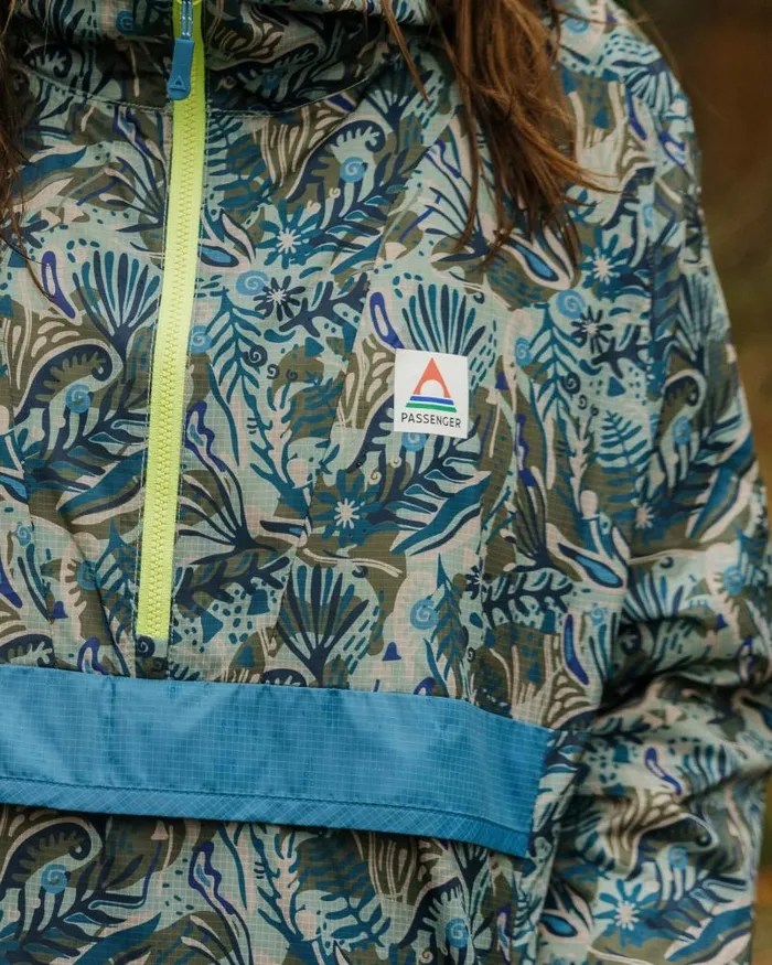 Passenger Jackets Viento Recycled Windshell Smock Abstract Seaweed Pistachio Abstract Seaweed Pistachio 8211 Women
