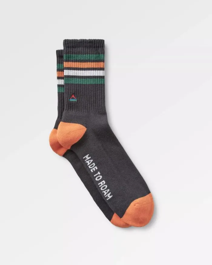 Passenger Socks Organic Midweight Crew Socks Charcoal Charcoal 8211 Men