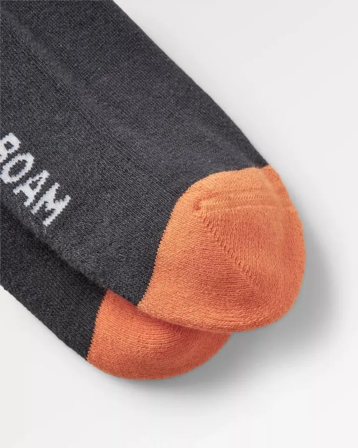 Passenger Socks Organic Midweight Crew Socks Charcoal Charcoal 8211 Men