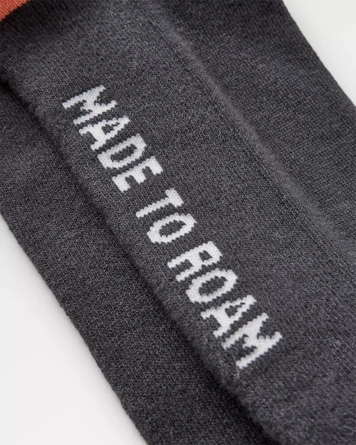 Passenger Socks Organic Midweight Crew Socks Charcoal Charcoal 8211 Men