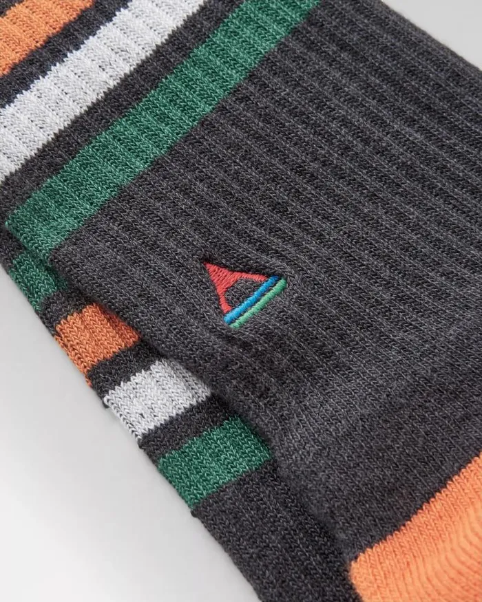 Passenger Socks Organic Midweight Crew Socks Charcoal Charcoal 8211 Men