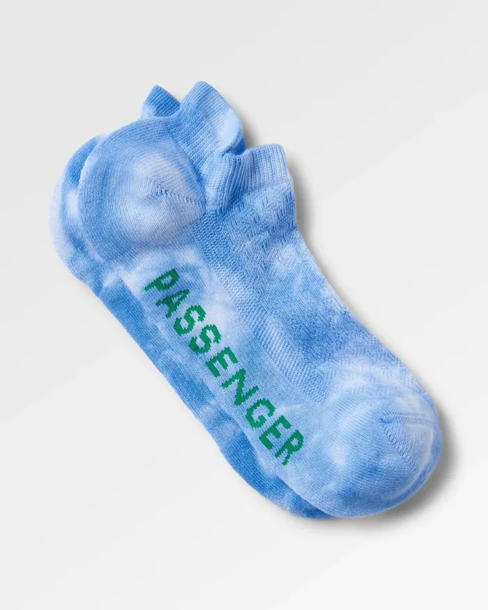 Passenger Socks Organic Trainer Socks Tie Dye Cornflower Tie Dye Cornflower 8211 Women