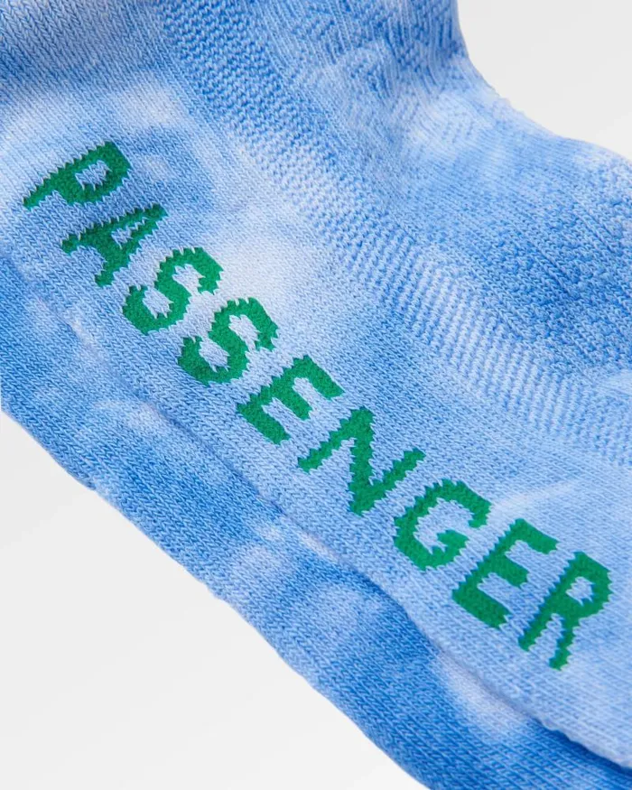 Passenger Socks Organic Trainer Socks Tie Dye Cornflower Tie Dye Cornflower 8211 Women
