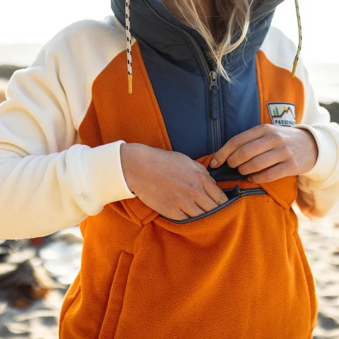 Passenger Tops Alexander Recycled Polar Hooded Fleece Sunrise Orange Sunrise Orange 8211 Women
