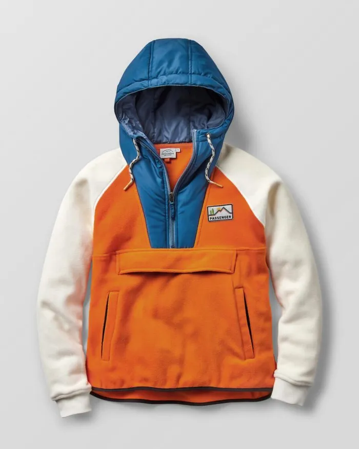 Passenger Tops Alexander Recycled Polar Hooded Fleece Sunrise Orange Sunrise Orange 8211 Women
