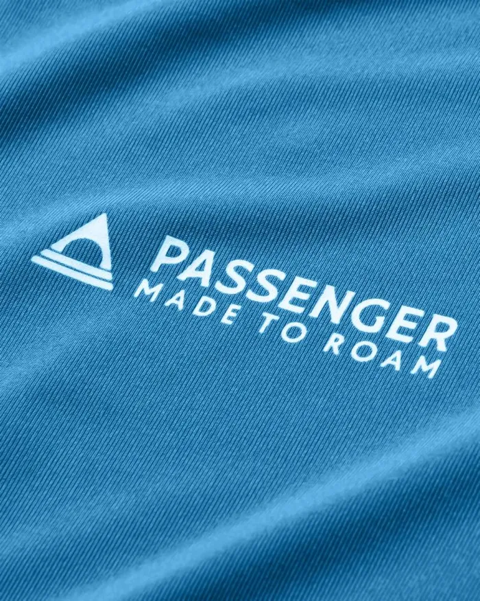 Passenger Tops All Day Active Recycled TShirt Blue Steel Blue Steel 8211 Men