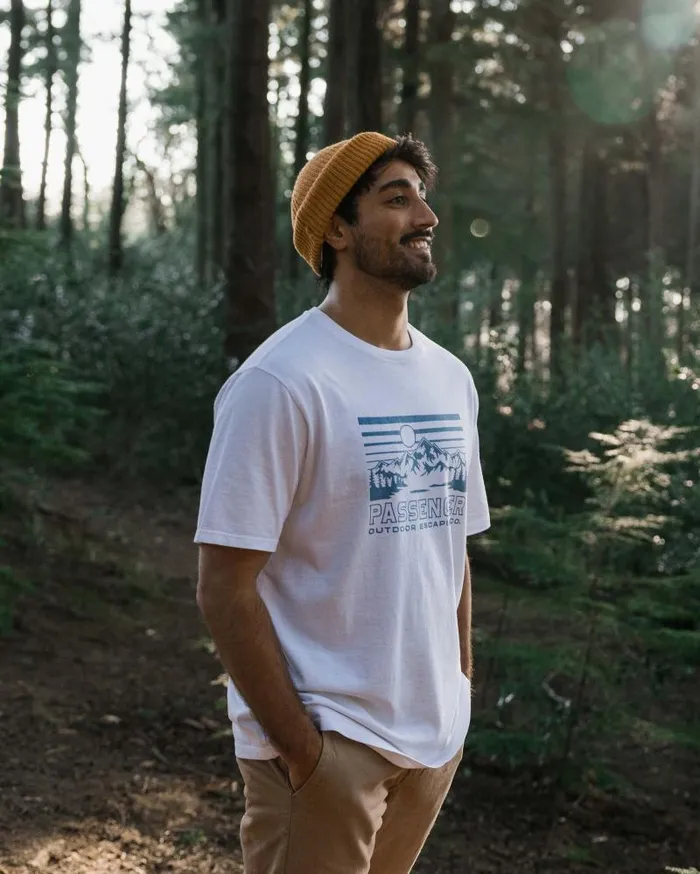 Passenger Tops Alp Recycled Cotton TShirt White White 8211 Men