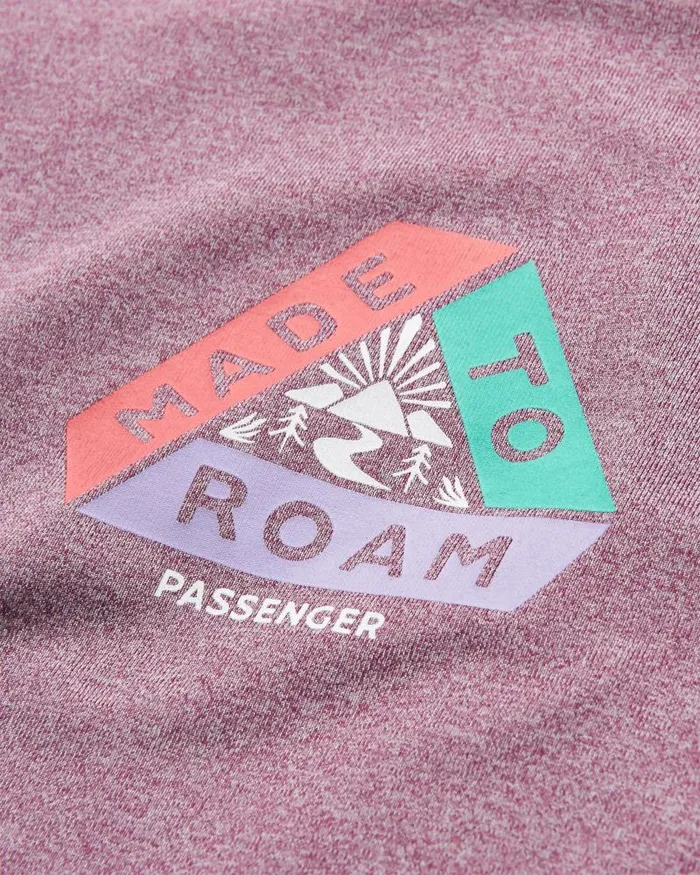 Passenger Tops Aurora Marl Active TShirt Berry Marl Berry Marl 8211 Women
