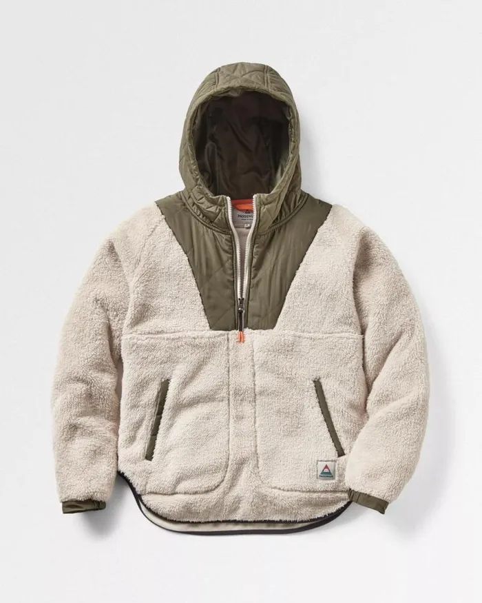 Passenger Tops Beaumont Recycled Sherpa Hooded Fleece Warm Ivory Warm Ivory 8211 Women