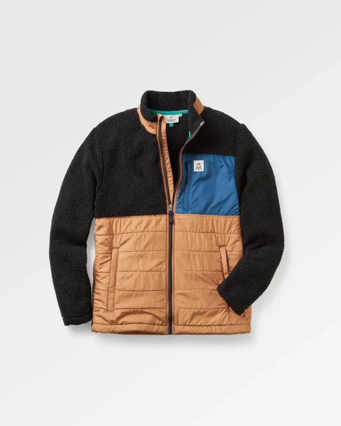 Passenger Tops Born Explorer Recycled PolarLined Sherpa Fleece Black Black 8211 Men