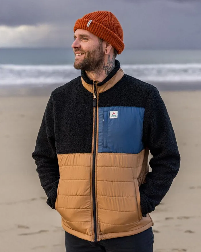 Passenger Tops Born Explorer Recycled PolarLined Sherpa Fleece Black Black 8211 Men