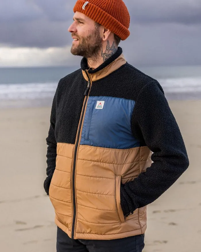 Passenger Tops Born Explorer Recycled PolarLined Sherpa Fleece Black Black 8211 Men
