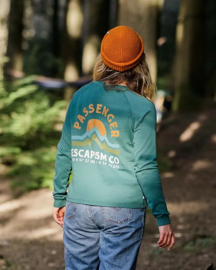 Passenger Tops Breathe Recycled Cotton Sweatshirt Mediterranean Mediterranean 8211 Women Passenger Tops Breathe Recycled Cotton Sweatshirt Mediterranean Mediterranean 8211 Women