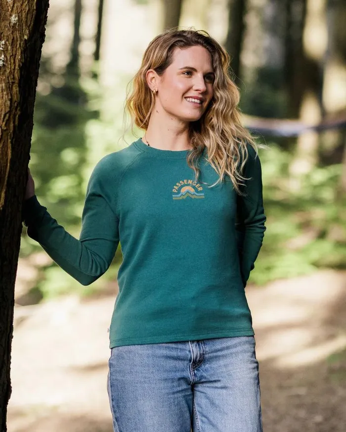 Passenger Tops Breathe Recycled Cotton Sweatshirt Mediterranean Mediterranean 8211 Women