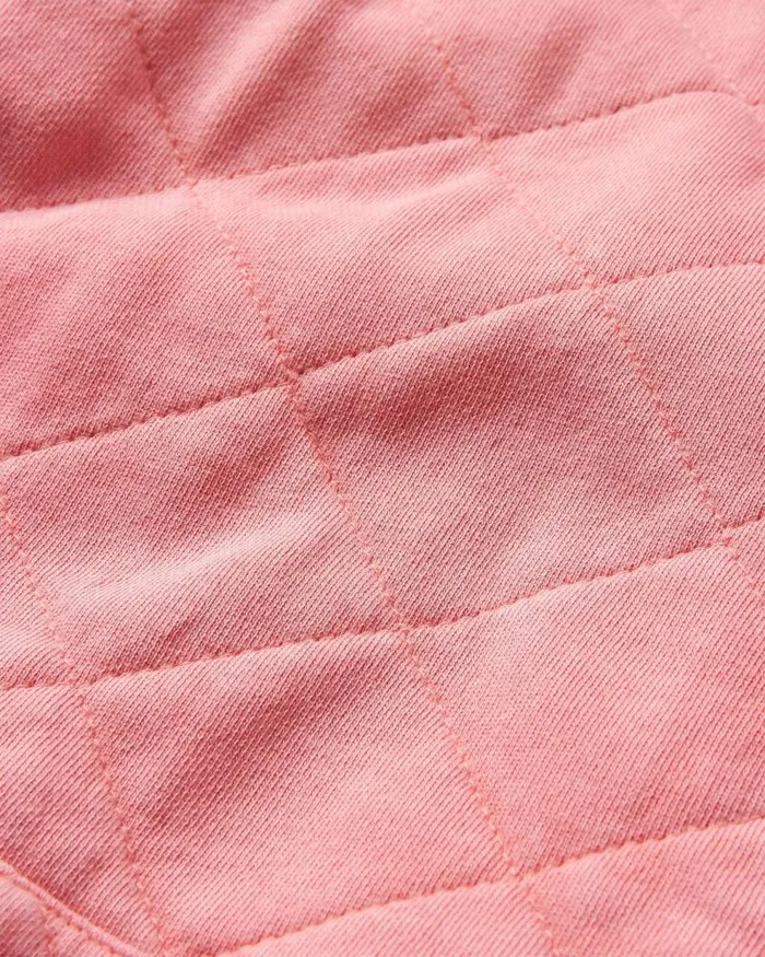 Passenger Tops Clementine Recycled Quilted Popper Up Hoodie Shell Pink Shell Pink 8211 Women