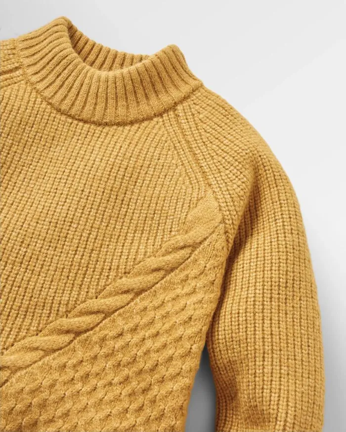 Passenger Tops Cozy Cable Recycled Knitted Jumper Mustard Gold Mustard Gold 8211 Women