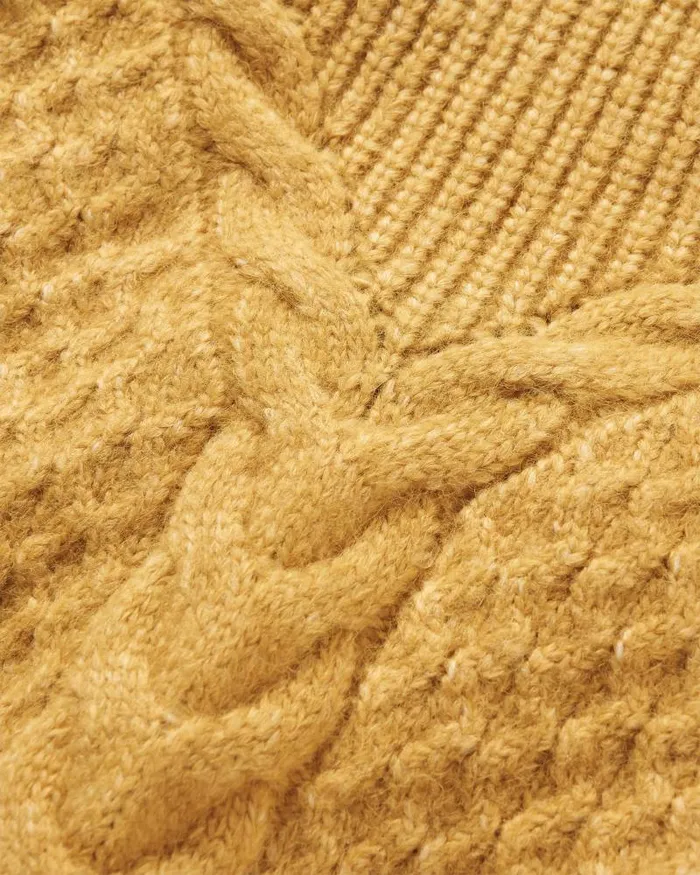 Passenger Tops Cozy Cable Recycled Knitted Jumper Mustard Gold Mustard Gold 8211 Women