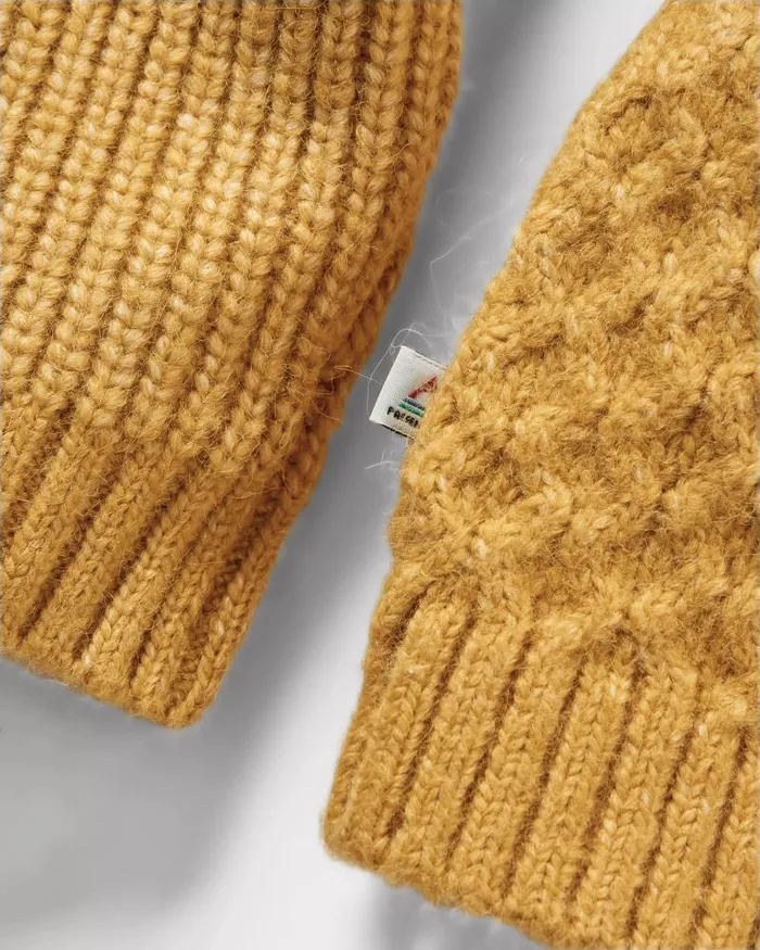 Passenger Tops Cozy Cable Recycled Knitted Jumper Mustard Gold Mustard Gold 8211 Women