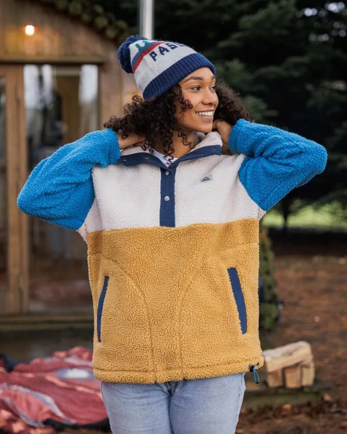Passenger Tops Create Recycled DeepPile Sherpa Fleece Mustard Gold Mustard Gold 8211 Women