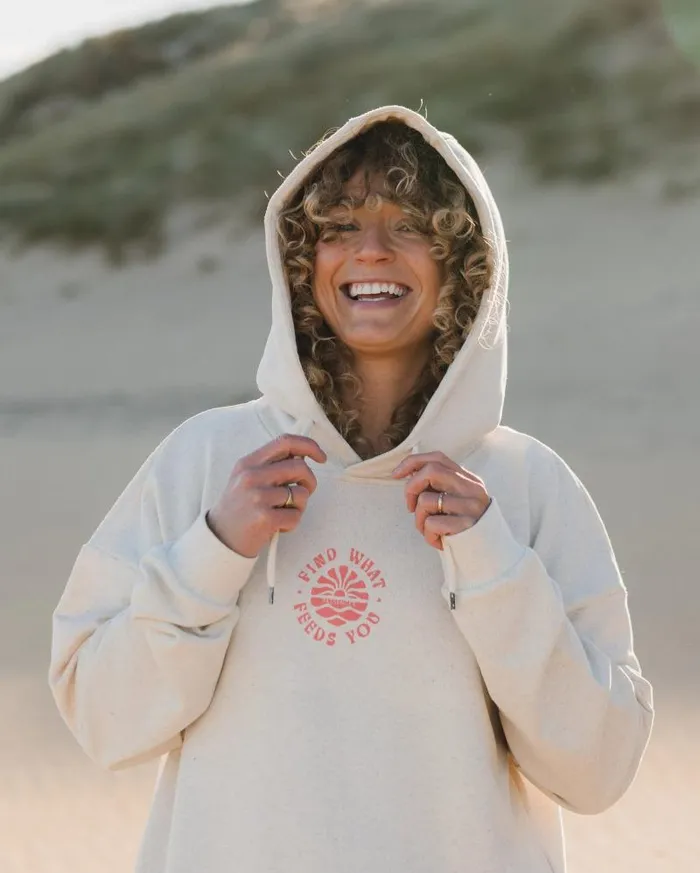 Passenger Tops Discovery Recycled Cotton Hoodie Milky Marl Milky Marl 8211 Women