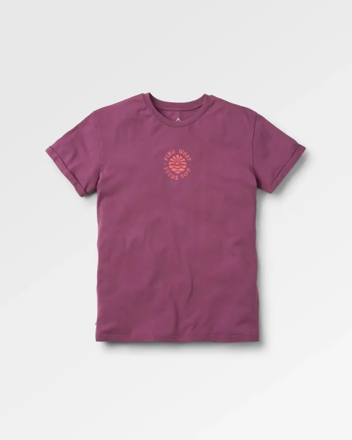 Passenger Tops Discovery Rolled Sleeve TShirt Berry Berry 8211 Women