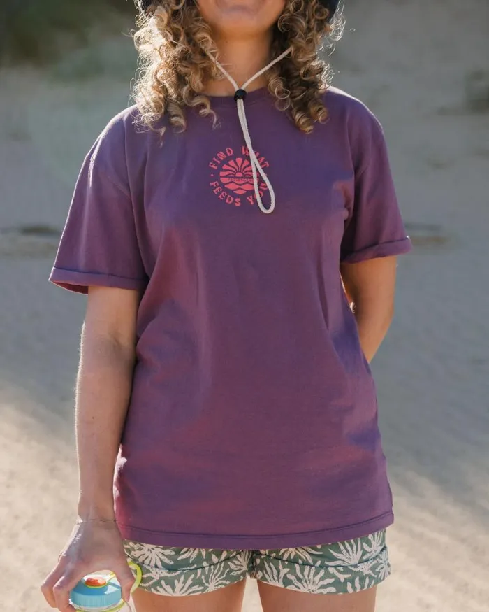 Passenger Tops Discovery Rolled Sleeve TShirt Berry Berry 8211 Women