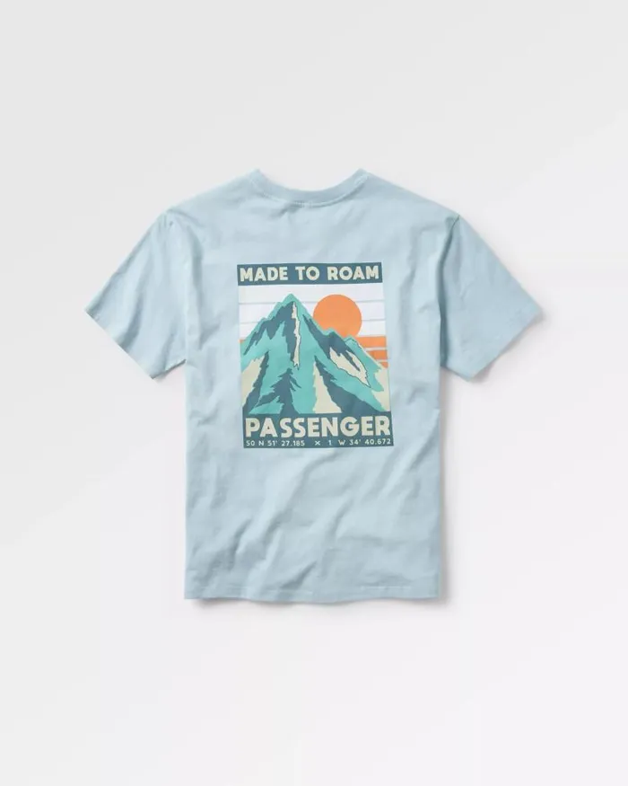 Passenger Tops Distance Recycled Relaxed Fit TShirt Blue Fog Blue Fog 8211 Men Passenger Tops Distance Recycled Relaxed Fit TShirt Blue Fog Blue Fog 8211 Men